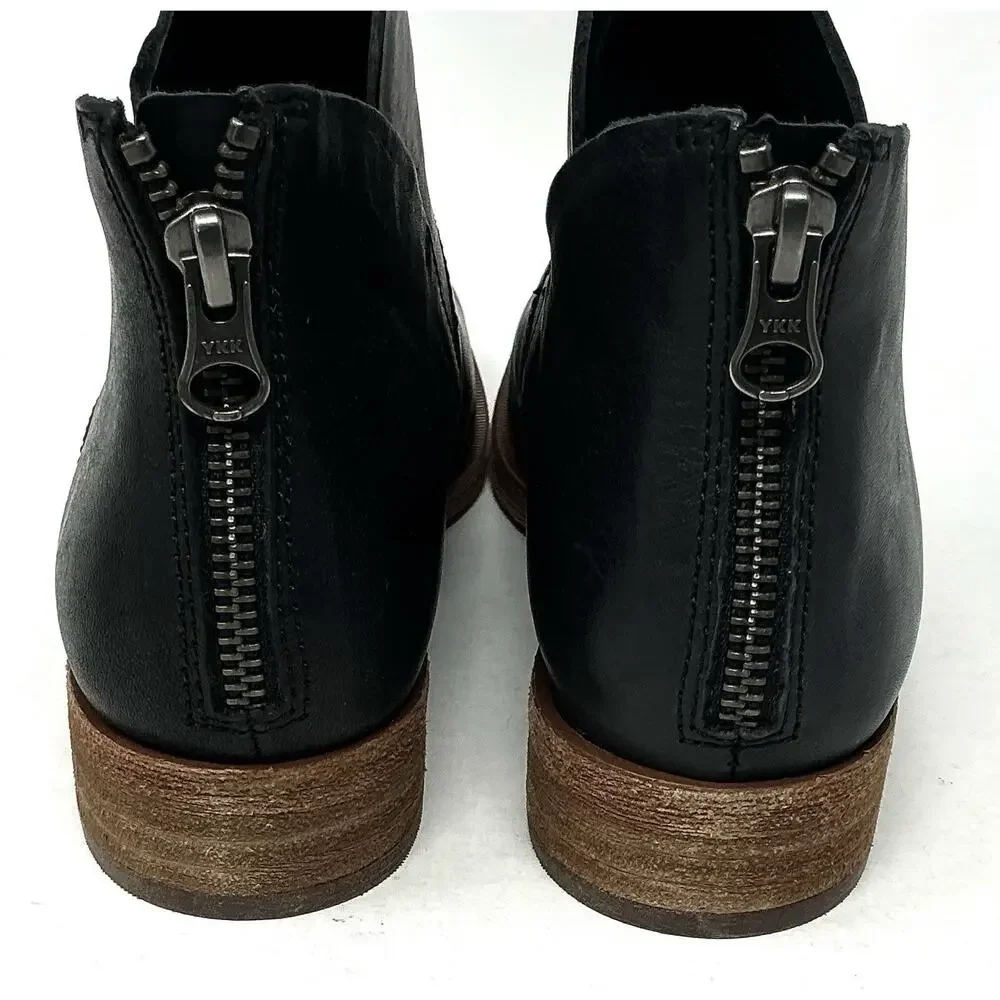 Kork Ease Ryder Black Leather Ankle Bootie Zip Boots Size 7 NEW - Picture 7 of 11